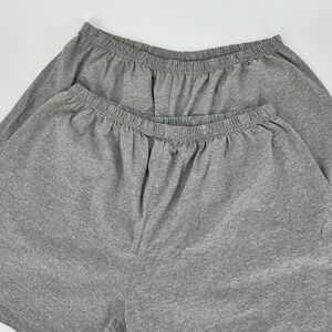 Just My Size Womens Grey Knit Lounge Shorts 2 Pack 22W 24W Plus Size Cotton